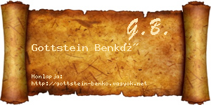 Gottstein Benkő névjegykártya